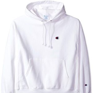 White Champion Reverse Weave Pullover Hoodie